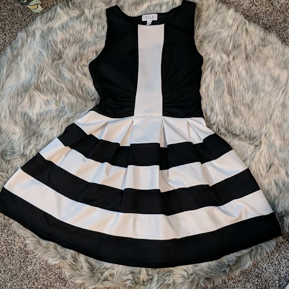 Black & White A-Line Dress